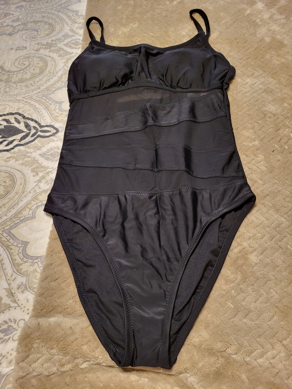 NWOT Shade & Shore Black One-Piece Swimsuit
